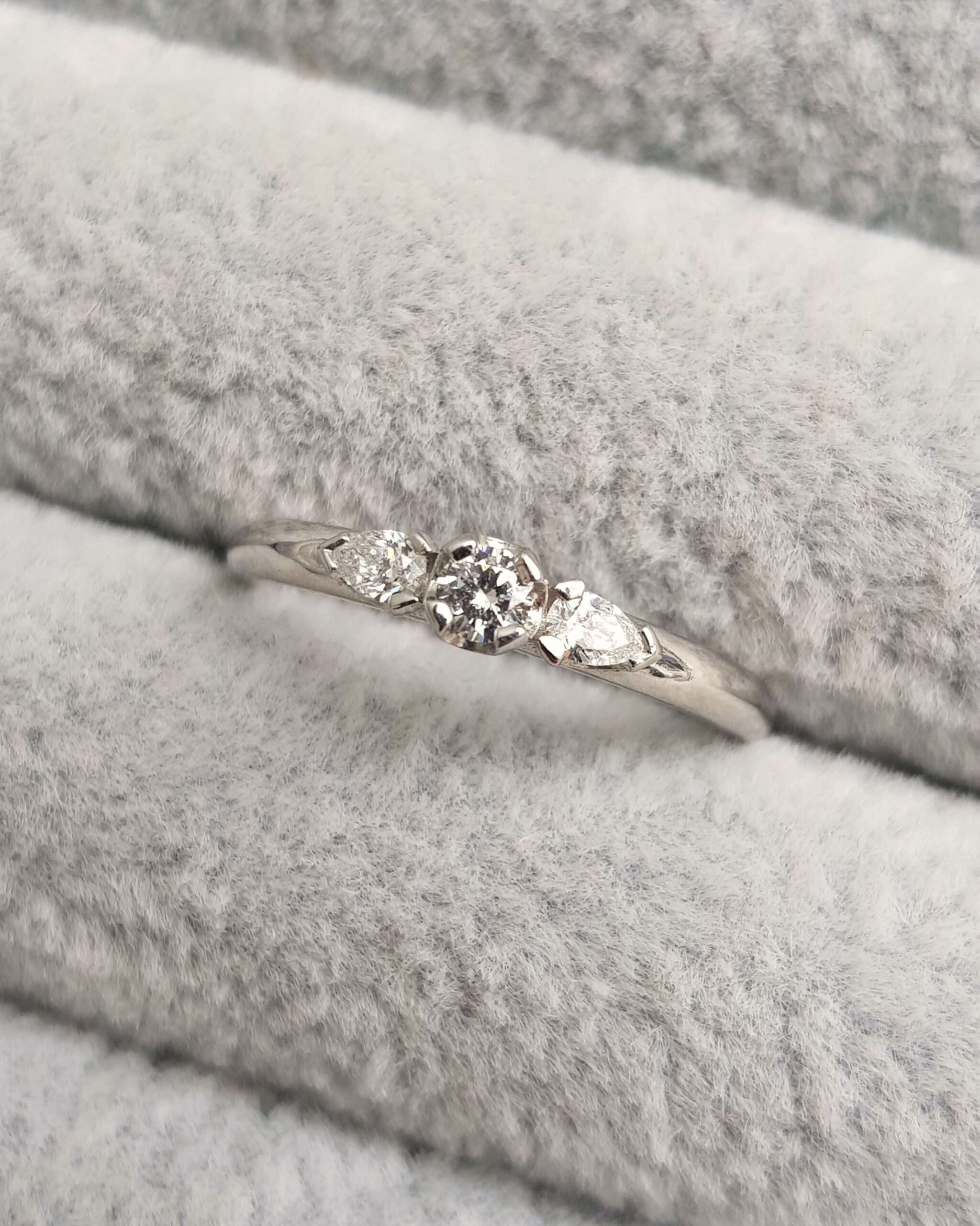 Mini Diamond Trilogy Engagement Ring • Clifton Rocks