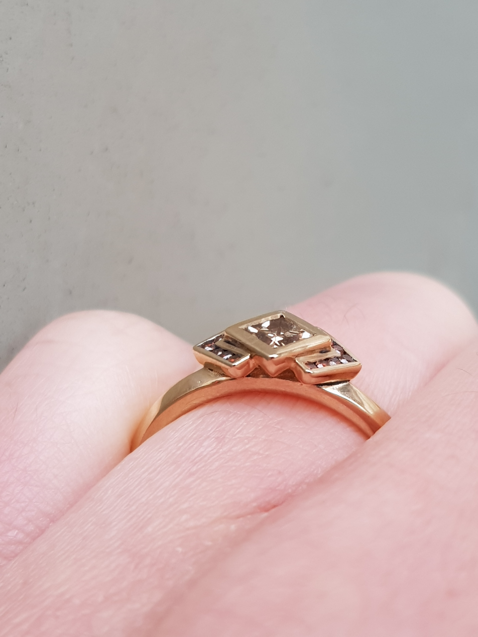 Princess Cut Chocolate Diamond Engagement Ring - Katie Snow