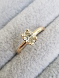 Oval Yellow Diamond Solitaire Engagement Ring