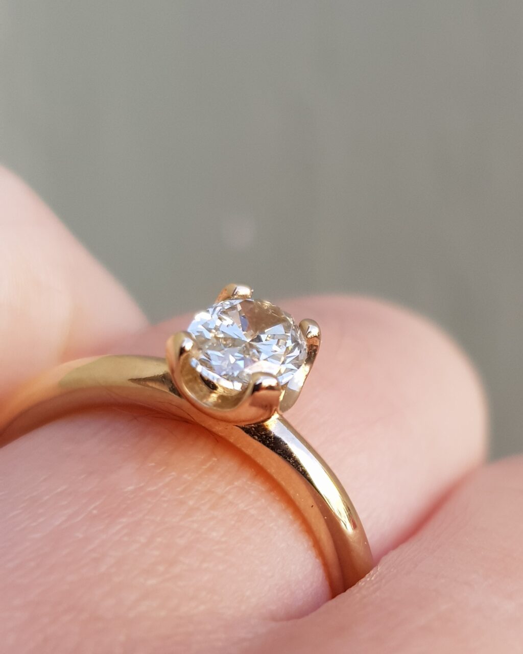 Oval Yellow Diamond Solitaire Engagement Ring