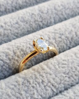 Oval Yellow Diamond Solitaire Engagement Ring