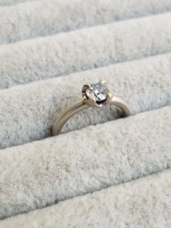 Grey Salt and Pepper Diamond Engagement Ring