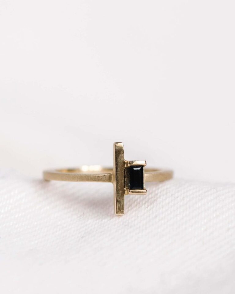 Black-Sapphire-Brutalist-Gold-Ring-Chloe-Solomon-Clifton-Rocks