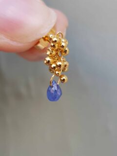 Sapphire Teardrop Stud Earrings - Kate Wood