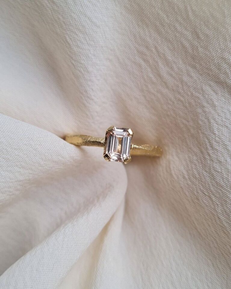 Pale-Yellow-Art-Deco-Emerald-Cut-Sapphire-Engagement-Ring-Textured-Handmade-Chloe-Solomon-Clifton-Rocks