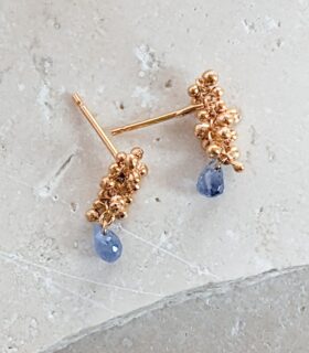 Sapphire Teardrop Stud Earrings