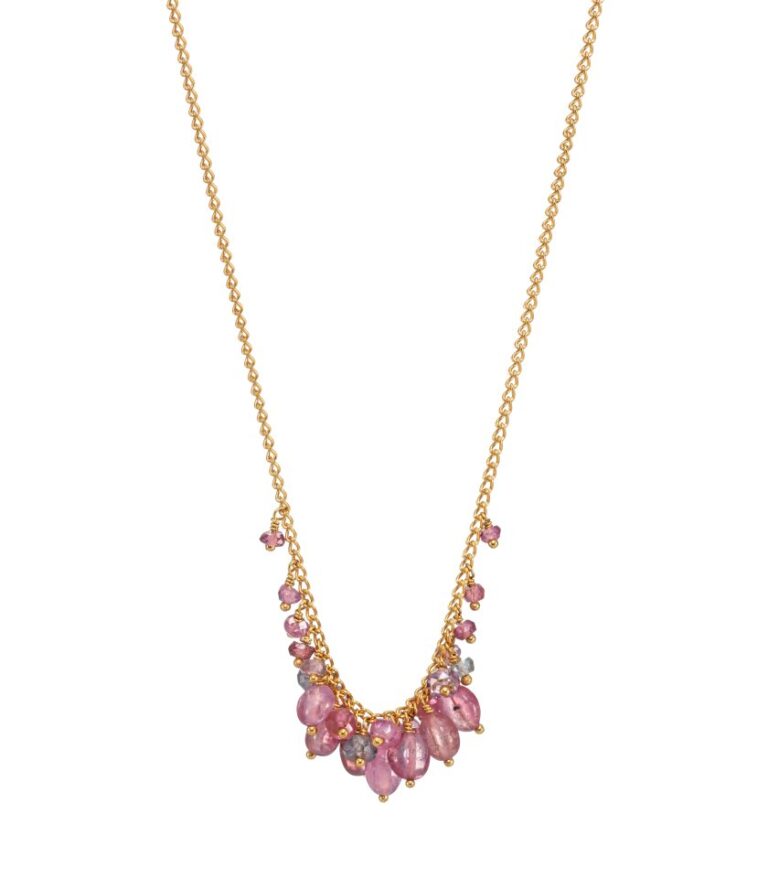 Pink Spinel Blossom Cluster Necklace Kate Wood