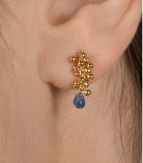 Sapphire Teardrop Stud Earrings