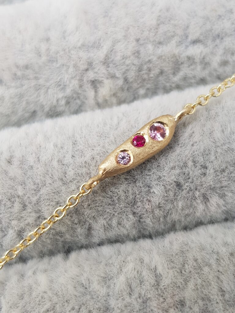 Detail of Ruby and sapphire bracelet- Belle Smith