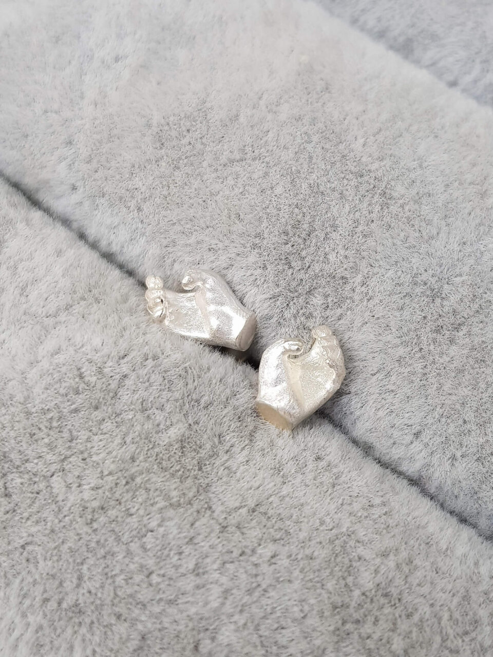 Silver Hand Studs