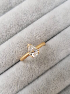 Pear Diamond Solitaire Engagement Ring