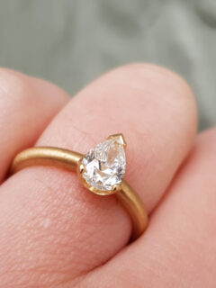 Pear Diamond Solitaire Engagement Ring