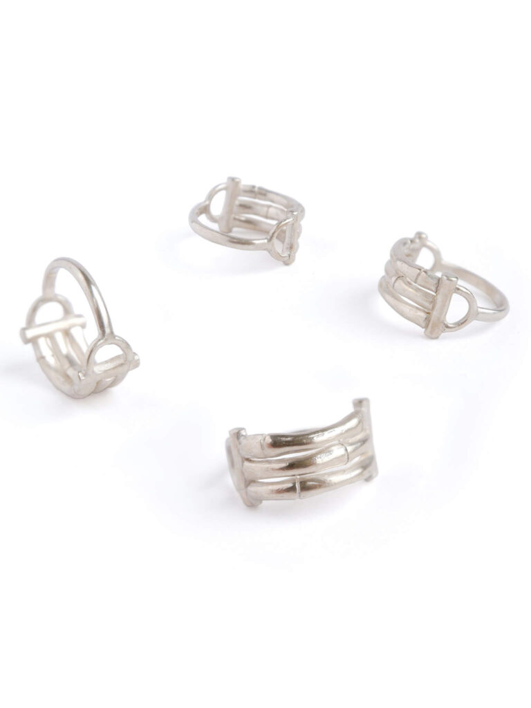 Silver Bamboo Bar Ring