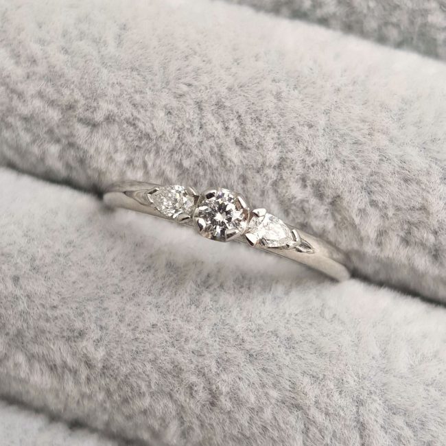 Mini Diamond Trilogy Engagement Ring