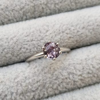 Lavender Grey Sapphire Engagement Ring