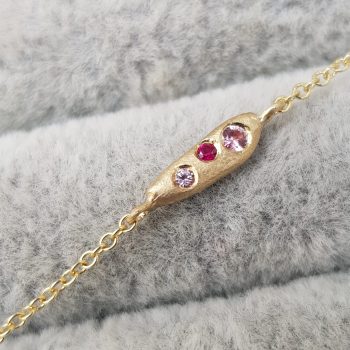 Detail of Ruby and sapphire bracelet- Belle Smith