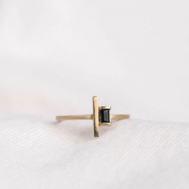 Black-Diamond-Brutalist-Gold-Ring-Chloe-Solomon-Clifton-Rocks