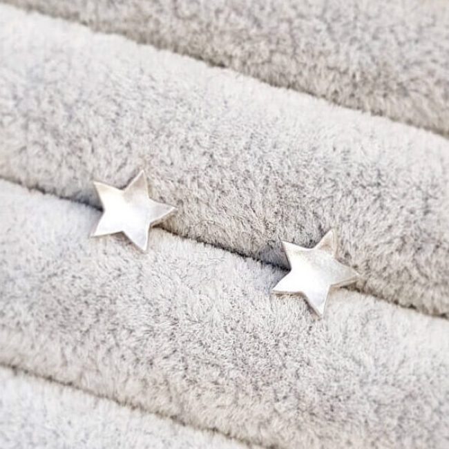 Silver Star Earrings