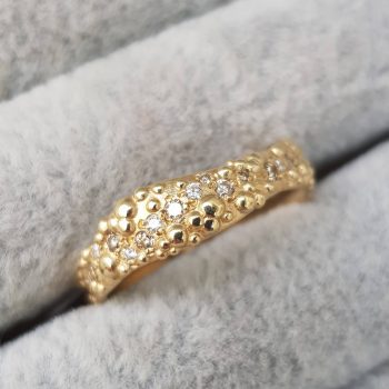 Organic Diamond Wedding Band